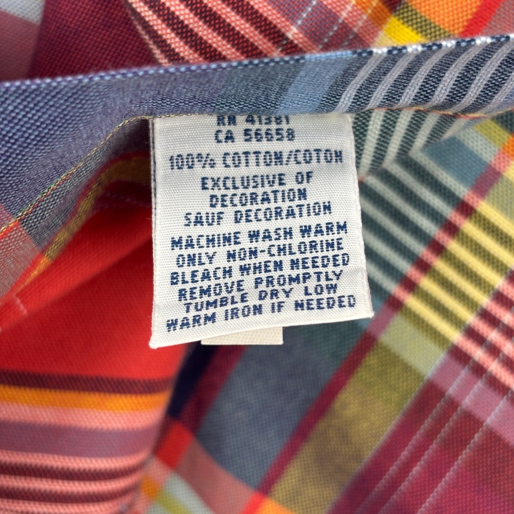Polo Ralph Lauren Mens L Madras Plaid Button Down Shirt Multi Color Pony Logo - Picture 7 of 8
